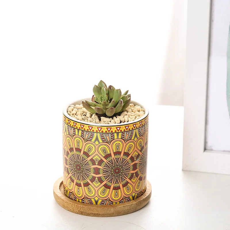 Креативные цветочные горшки на заказ цилиндрические керамические скандинавский