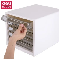 deli 5 layers file cabinet a4 storage cabinet data sorting drawer plastic transparent cabinet school office supplies