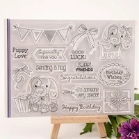 transparent clear silicone stamp seal diy scrapbooking photo album decorative clear stamp t5073