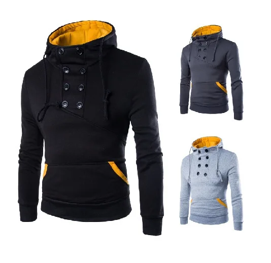 

Brand New Men's Hoodies Sweatshirts Double-breasted Jacket Pullover for Male Short Slim Hoodie Sweatshirt Man Hoodies