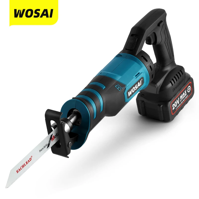 

VVOSAI 20V Electric Reciprocating Saw Adjustable Three Orientations Modes Cutting Brushless Saw Portable Cordless Power Tools