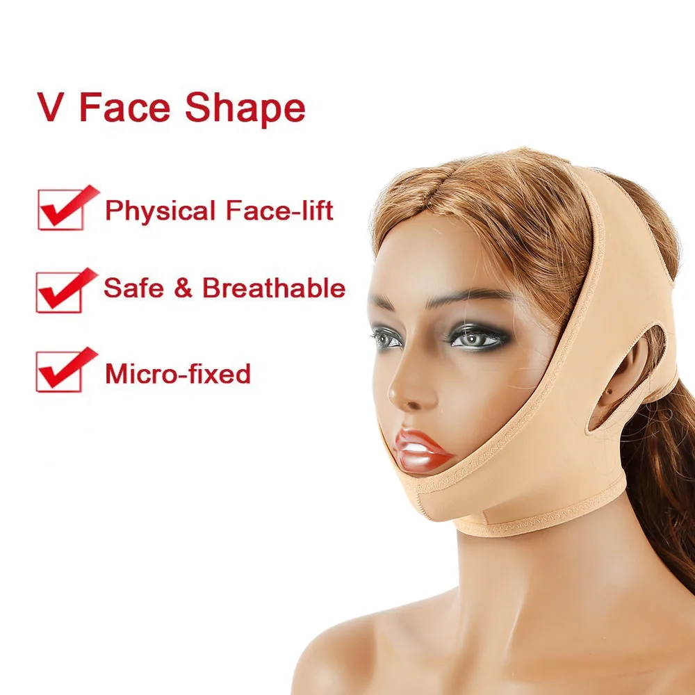 Бандаж для похудения лица тонкий бандаж форма ремня маска уменьшения лифтинга