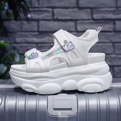 

Sports sandal Female Fairy Wind summer 2020 new platform with high heels and wedges inside to heighten platform shoes