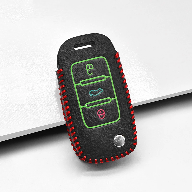 Чехол для автомобильных ключей кожаный чехол с дистанционным управлением Volkswagen