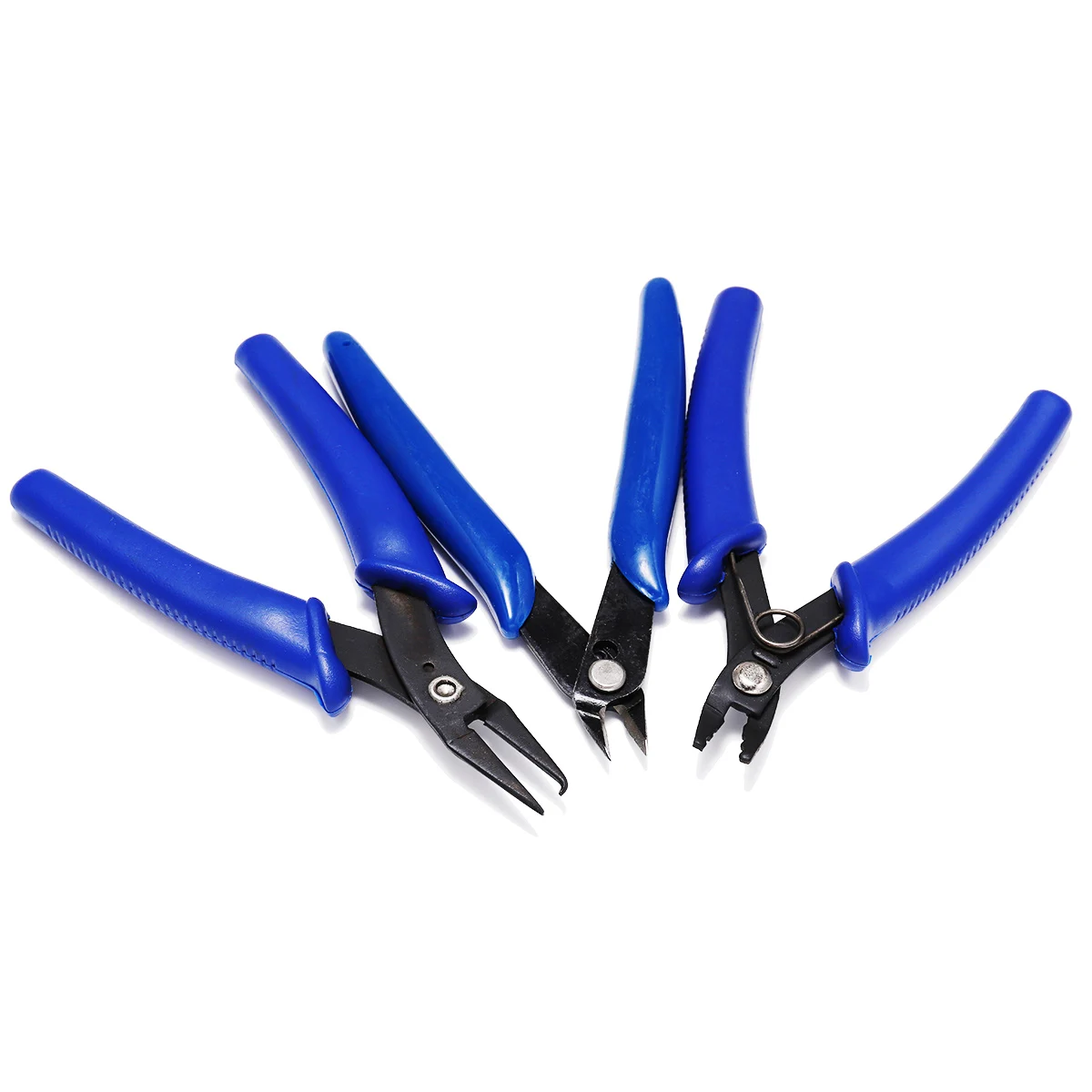 

Multifunction Blue Split Ring Opener Pliers Beading Crimping Crimper Pliers Tool With Mini Diagonal Pliers for DIY Hand Tools