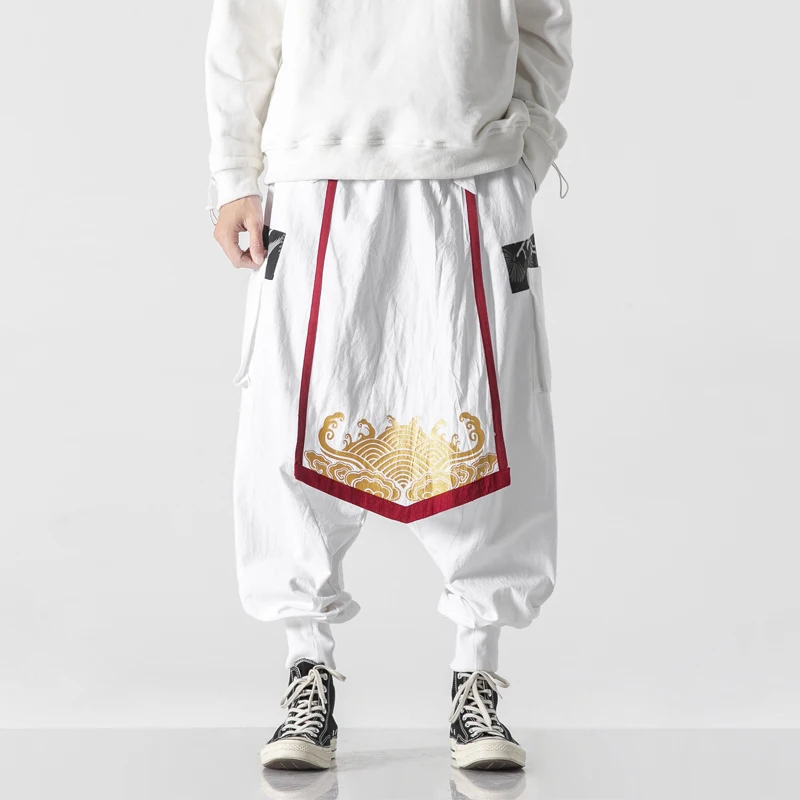 Мужские этнические шаровары в стиле ретро 2021 мужские Мешковатые Свободные Брюки