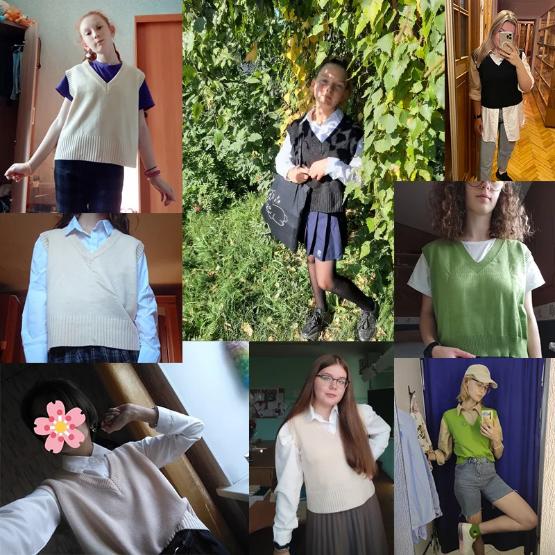 Женский трикотажный жилет с V-образным вырезом без рукавов |