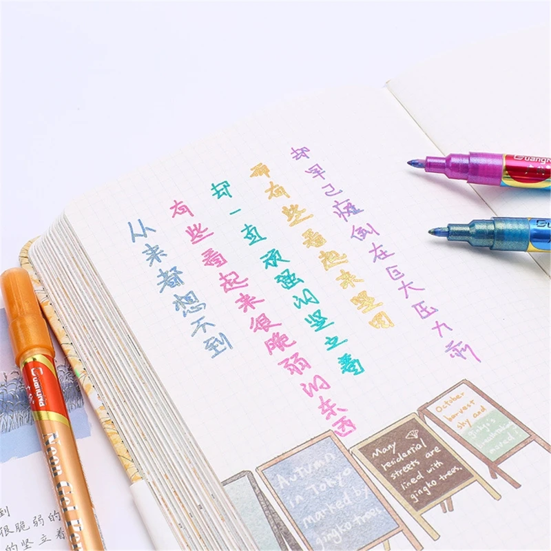 W3JD 12 Colors Glittering Marker Point Paint Marker Permanent Marker Pen DIY Art Mark marker шлем marker phoenix map