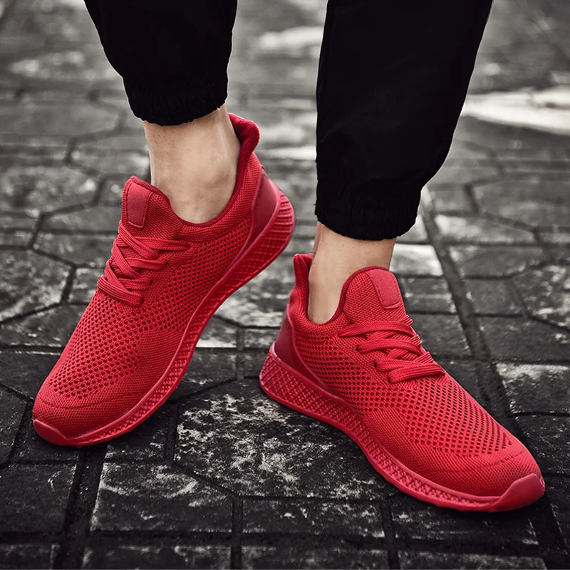 2020 Spring Mesh Men Casual Shoes Lace-up Lightweight Comfortable Breathable Walking Tenis Masculino Men's Sneakers | Обувь