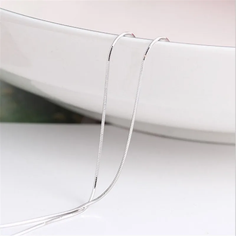 

Simple 1MM Snake Bone Chain Fashion Men&Women Copper Material Necklace Chain Exquisite Couple Gift Jewelry