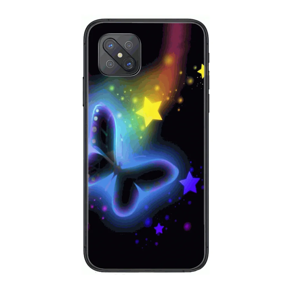 

butterfly Fashion Phone Case cover For OPPO A91 9 83 79 92s 5 F9 A7X Reno2 Realme6pro 5 black tpu cell cover