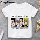 Футболка Hunter x Hunter Hisoka Killua Kurapika для девочек, футболка для девочек с графическим принтом, одежда для подростков