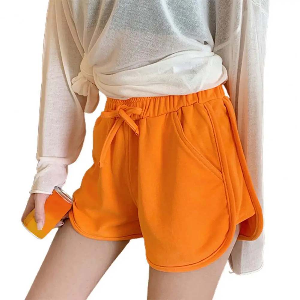 

Summer Women Shorts All Match A Line Girl Shorts High Waist Drawstring Pockets Sport Loose Shorts Summer Women Sports Shorts