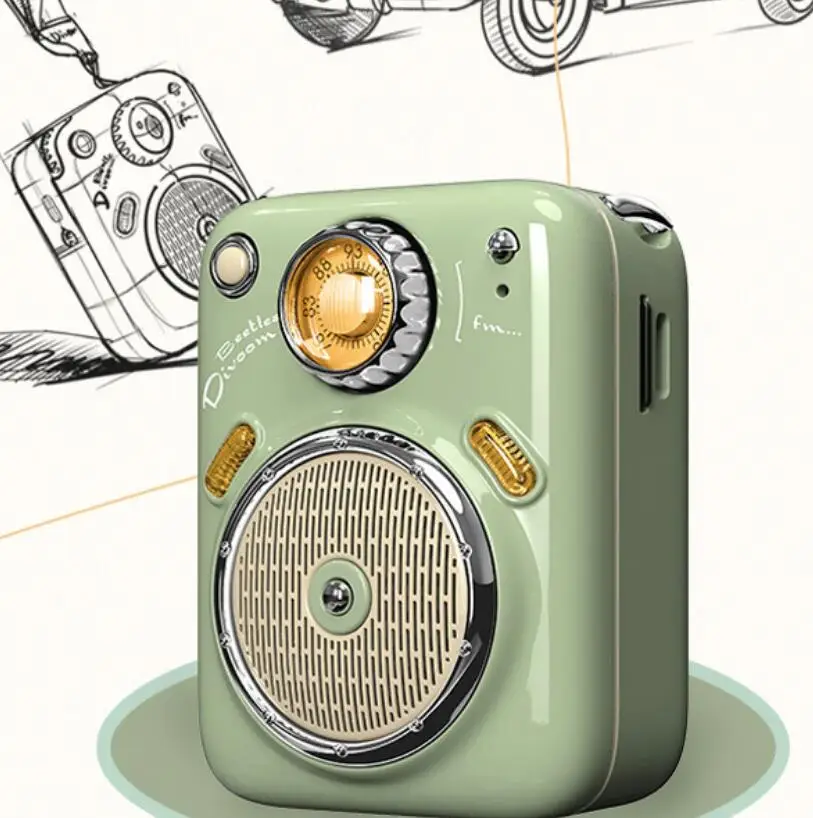 

Портативная Водонепроницаемая Bluetooth-Колонка в стиле ретро