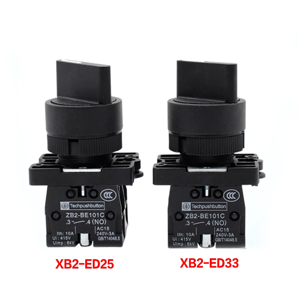 

XB2-ED25 XB2-ED33 2/3 Positions 1NC/1NO Latching Self-Locking/Momentary Selector Push Button Switch Brand New And High Quality