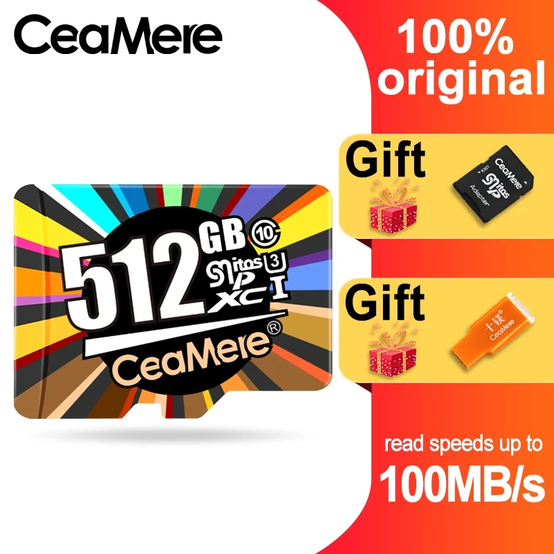 SM-TF-XC512G CeaMere Micro SD карта класс 10 UHS-1 8 Гб класс 6 16 Гб/32 ГБ U1 64 Гб/128 ГБ/256 ГБ U3 карта памяти флэш-память Microsd для смартфона - Емкость: SM-TF-XC512G