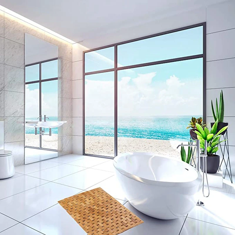 Бамбуковый коврик для ванной силиконовые нескользящие накладки Roll Up деревянные