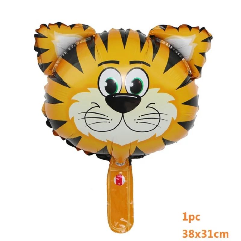 small tiger Джунгли вечерние животные Енот лиса белка шарики с пандой на тему зоопарка вечерние гелиевые шары баннер для дня рождения украшения флаги - Цвет: small tiger