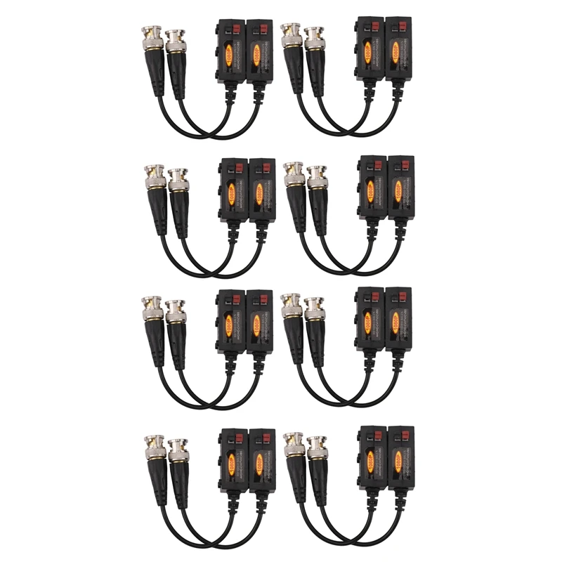 

1080P AHD/HD-CVI/TVI/CVBS Passive HD Video Balun Transmitter 8 Pairs (UTP Up To 350M-600M)