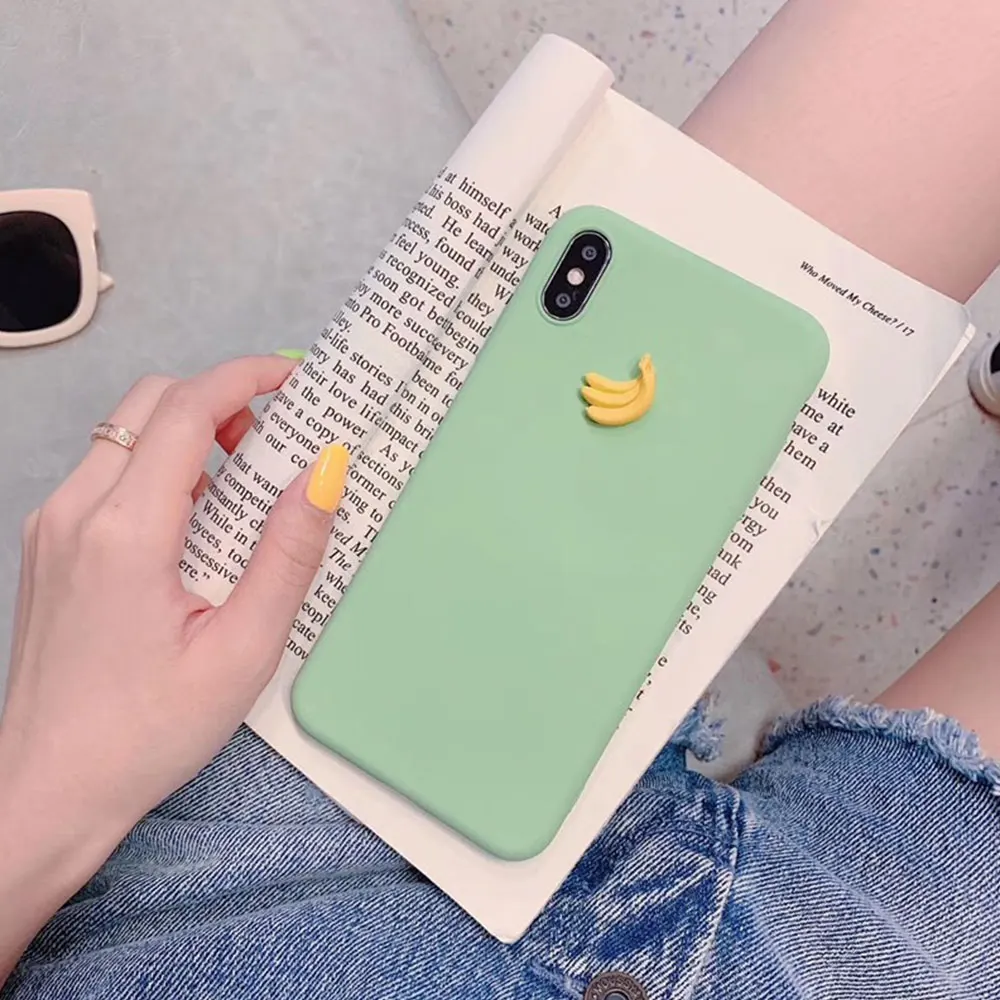 Cute 3D Silicone Phone Case For iPhone XR XS Max 7 8 6 6s Plus X Samsung Galaxy S10 5G S10E Note 10 Silicon Fruit Cover |