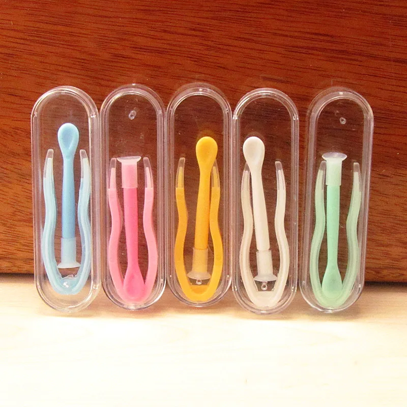 

1 Set Color Contact Lens Case Box Tweezers and Suction Stick for Eyes Care Tool Contact Lenses Inserter Tools Contacts Case