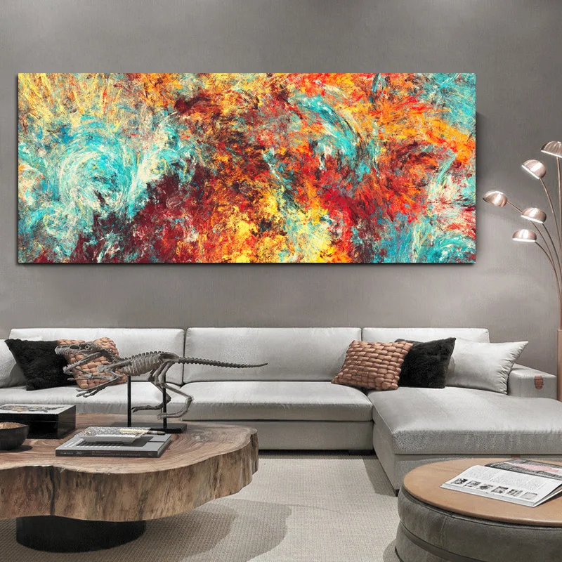 

Abstract Cloud Canvas Painting Big Size Color Block Modern Posters and Prints Wall Pictures for Living Room Home Decor No Frame