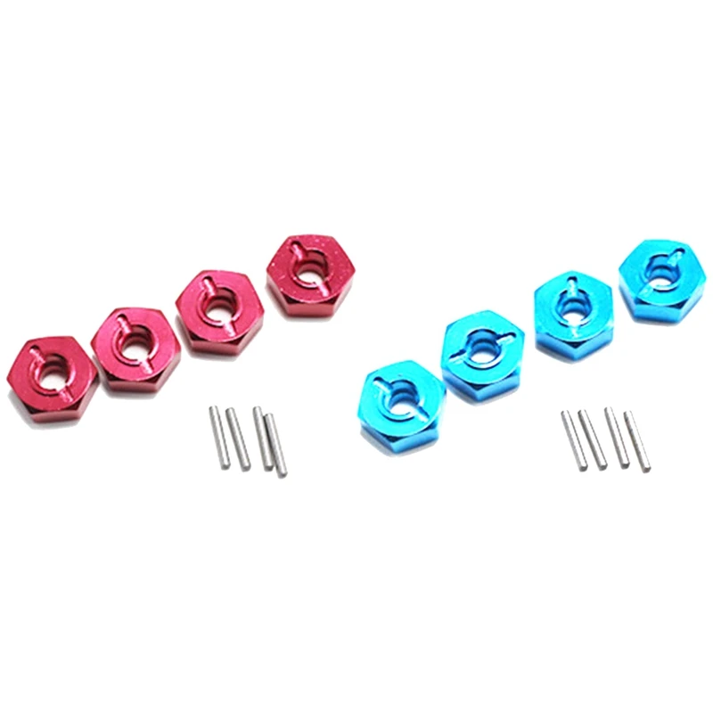 

2 комплекта для Wltoys 144001 1/14 RC автомобильные запасные части металлический комбайнер, красный и синий