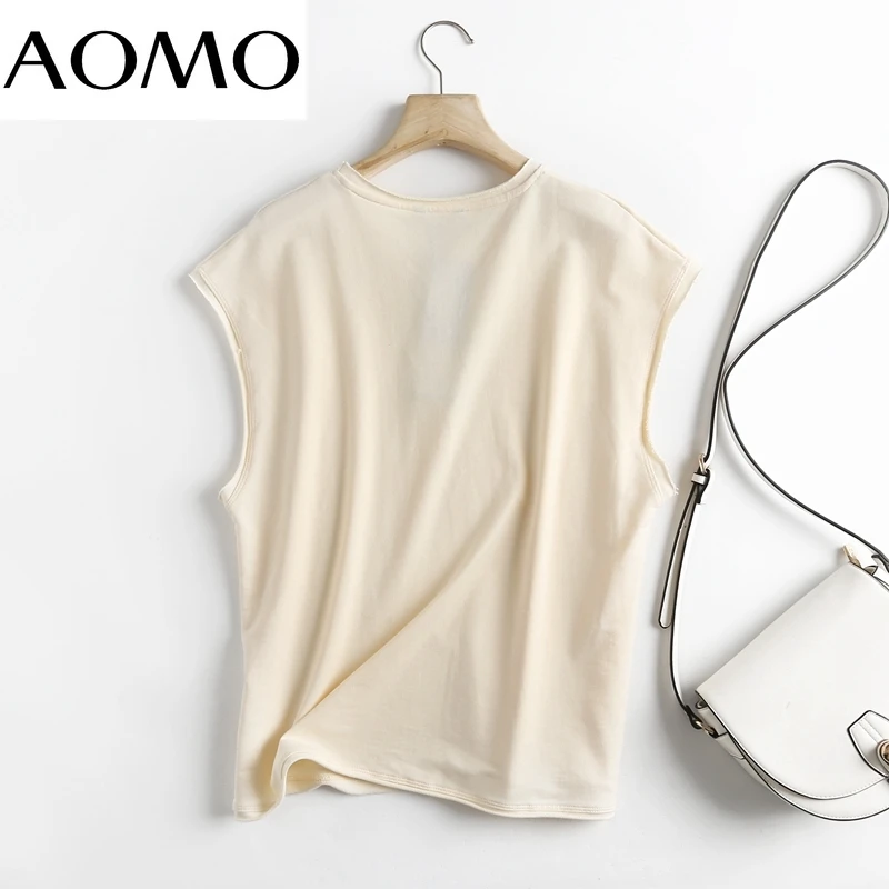 

AOMO 2021 Women High Quality Cotton T Shirt Short Sleeve O Neck Tees Ladies Casual Tee Shirt Street Wear Top 6D101A