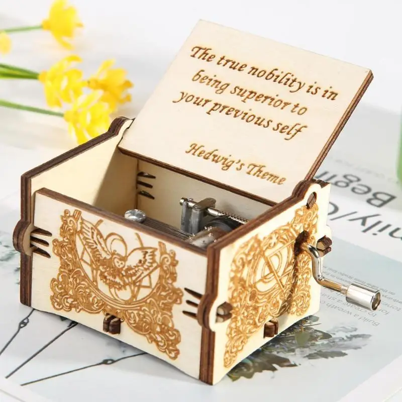 Ретро деревянные музыкальные шкатулки цитаты знаменитостей Березовая фанера