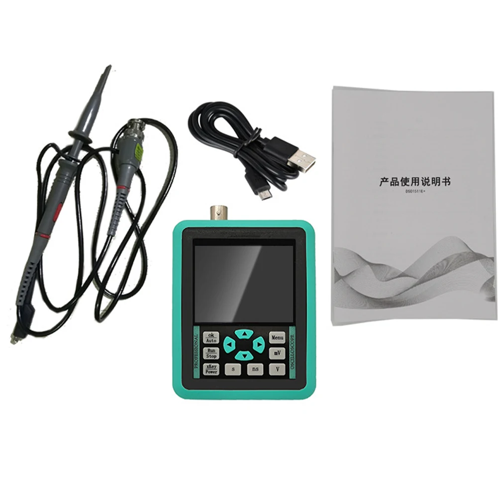 

DSO1511E Digital Oscilloscope Portable USB Rechargeable Multifunctional Mini Handheld 120M Bandwidth High Accuracy Car Repair
