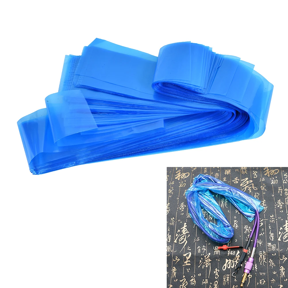 

100Pcs Tattoo Clip Cord Sleeves Bags Supply Disposable Covers Bags for Tattoo Machine Professional Tattoo Accessory Blue Color