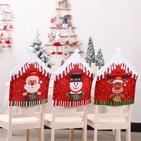 christmas santa chair cover slipcovers xmas chair back covers cap for christmas house dining room kitchen banquet decorations