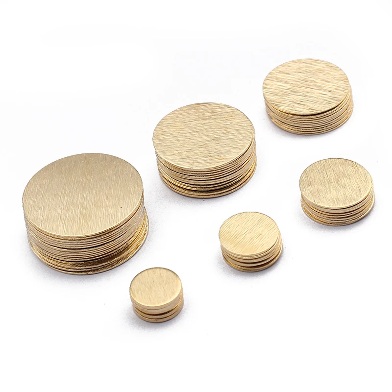 

Textured Brass 10 12 15 20 22 25mm Round Disc charms StampingTags Pendant For Handmade Earrings Necklace Jewelry Making Supplies
