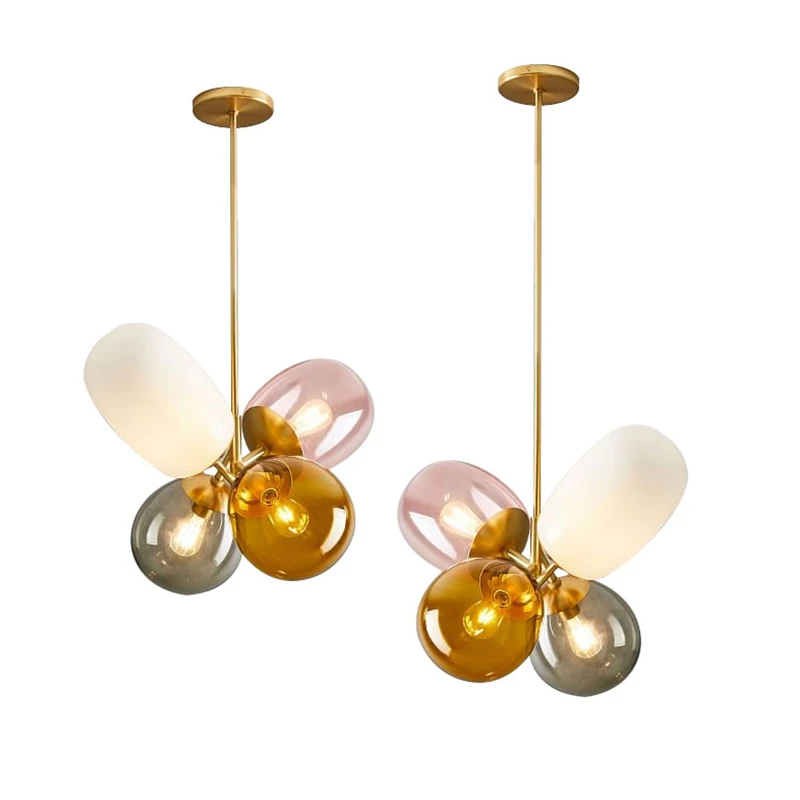 Современная люстра со стеклянными шариками в скандинавском стиле для детской