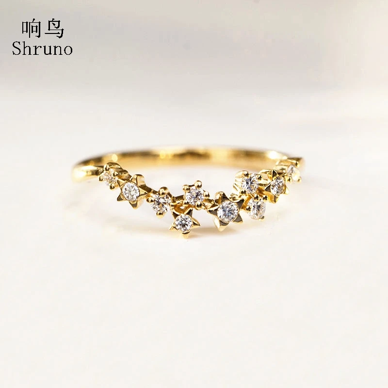 

Женское кольцо с муассанитом, однотонное золотистое кольцо с муассанитом, 10 к, жёлтое/розовое/белое золото, с точным выбором цвета