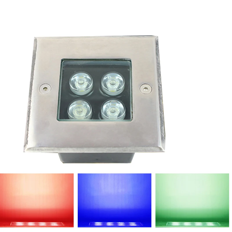 

LED 1W 3W 4W 5W 6W Outdoor Floor Underground Waterproof IP67 Square Lights Buried Garden Lamps Yard Path AC85-265V DC12V