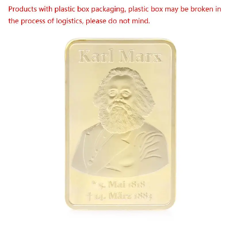 Позолоченные памятные монеты Kail Marx сувенирная коллекция подарок|Безвалютные