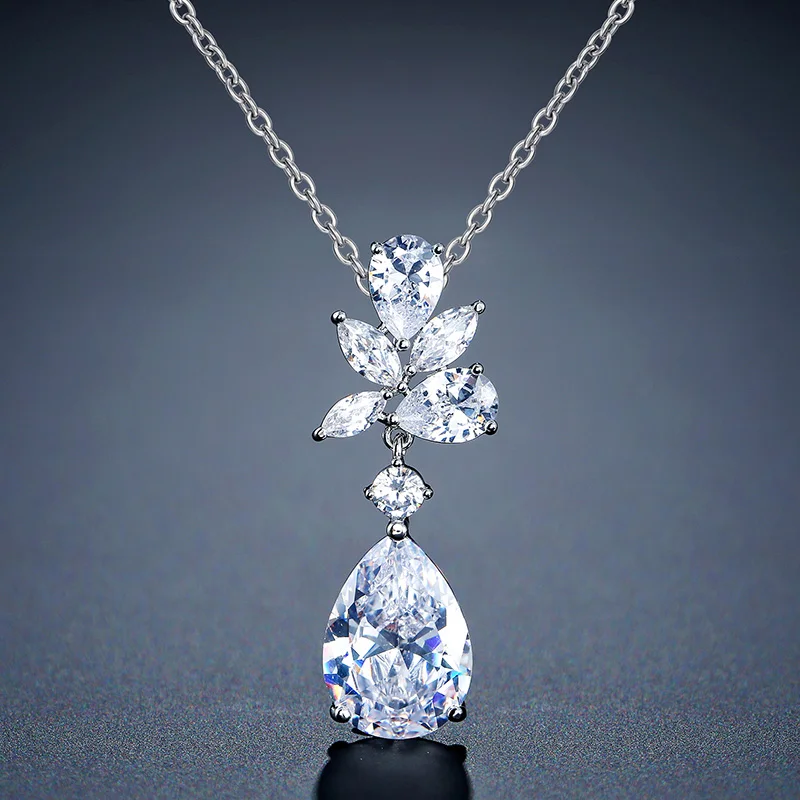 ZAKOL 4 цвета Капли Воды Кубический Цирконий Очаровательные Подвесные серьги