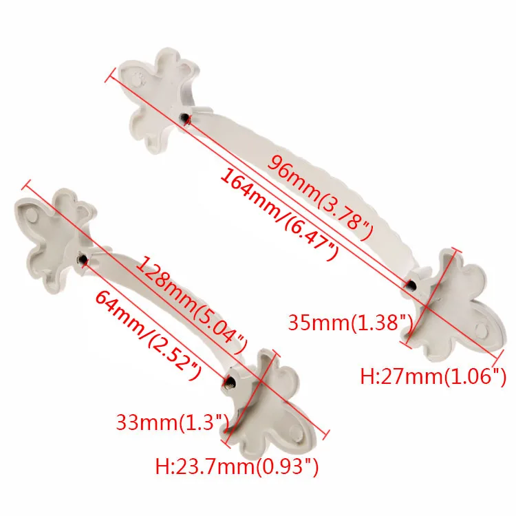 Kitchen Furniture Cabinet Drawer Door Pull Handles Cupboard Bedroom Knob Flower Gold White 64mm/96mm Zinc Alloy Vintage | Обустройство