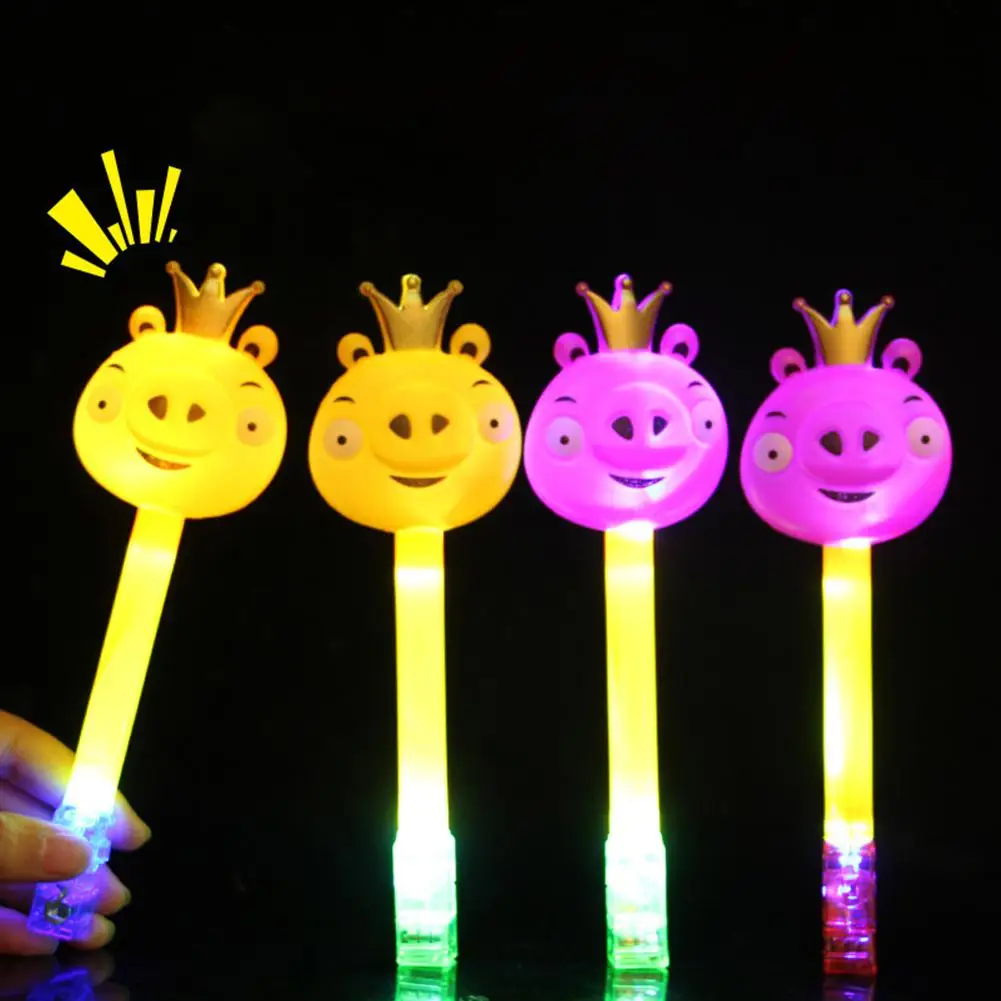 GloryStar светодиодный светящиеся палочки палец милый поросенок мультфильм