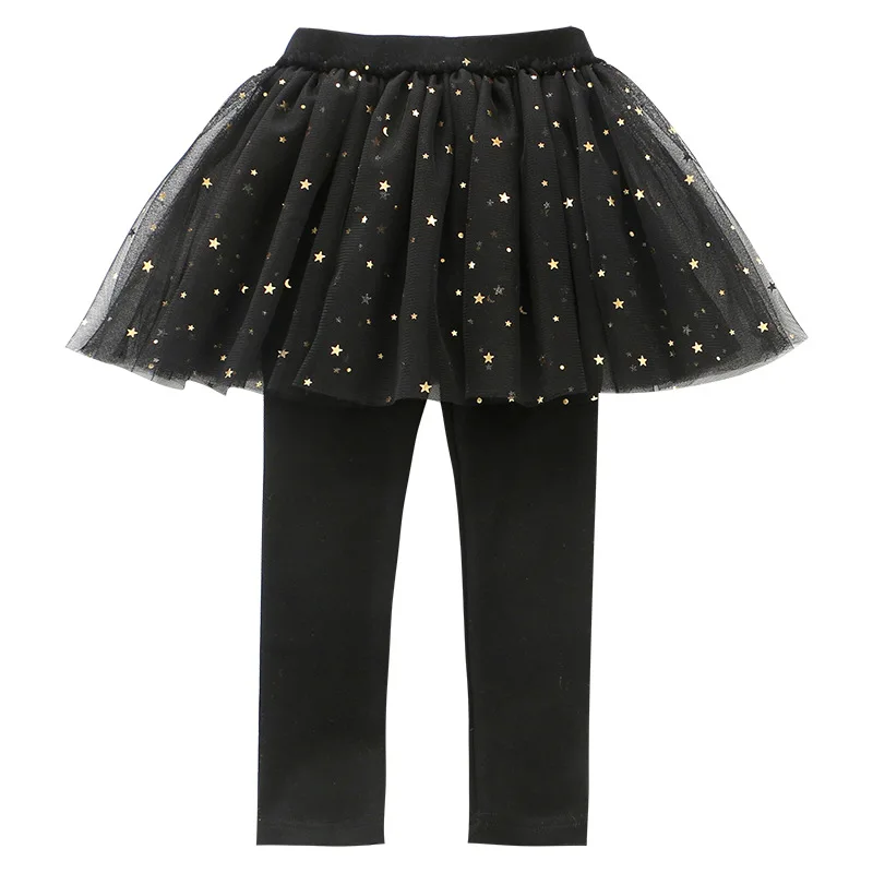 Прекрасный золочение Star Платье с фатиновой юбкой Штаны для девочек юбка кепки