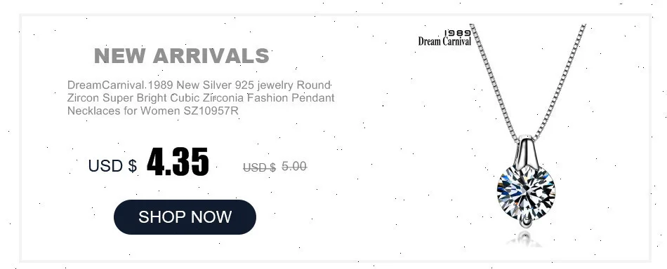 DreamCarnival 1989 абсолютно новые серебряные 925 ювелирные изделия полностью белые камни Кубический Цирконий ожерелья с треугольными подвесками для женщин SZ05339R