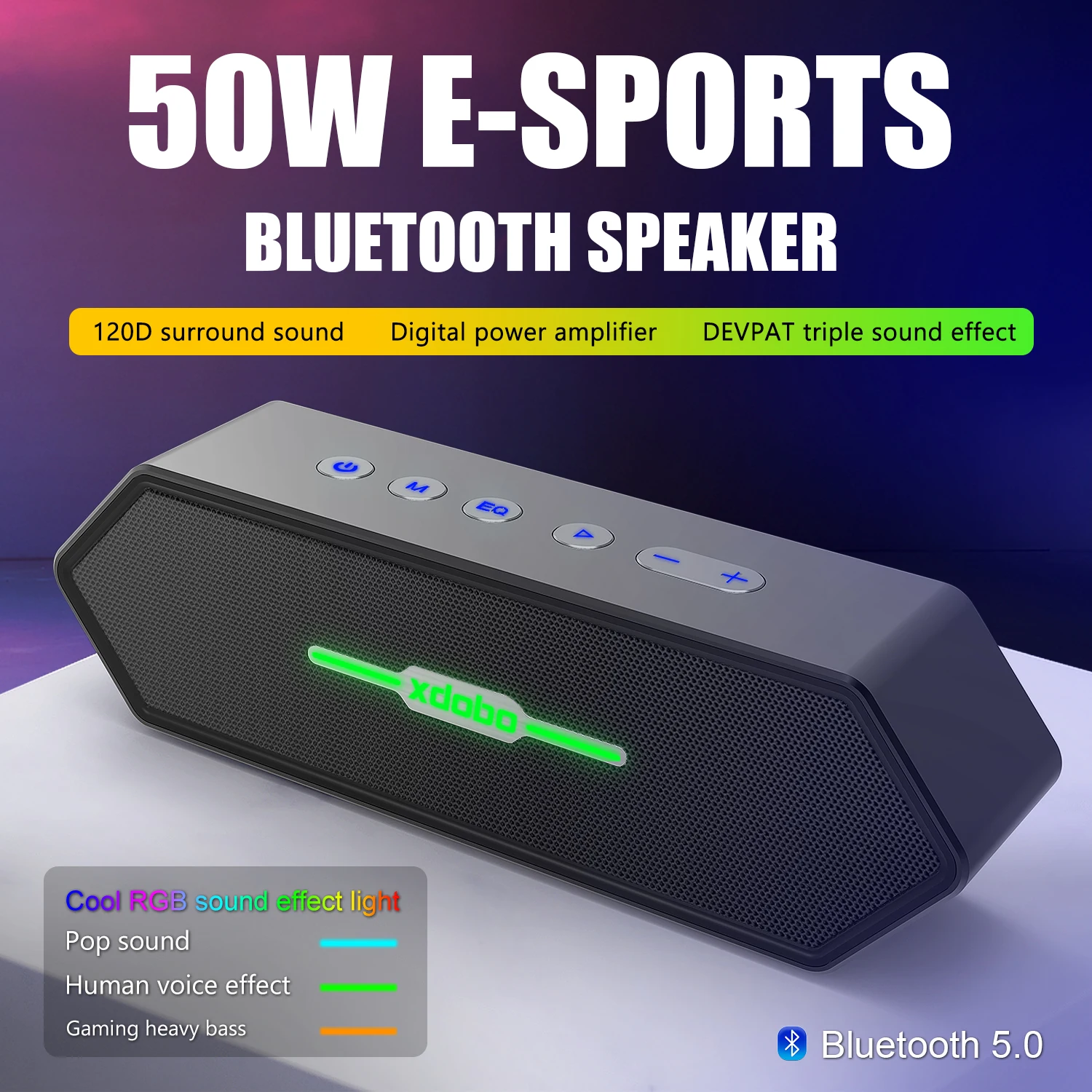 XDOBO Nirvana 50 Вт Портативные Bluetooth колонки 6600 мАч DSP wubнч Беспроводная IPX5