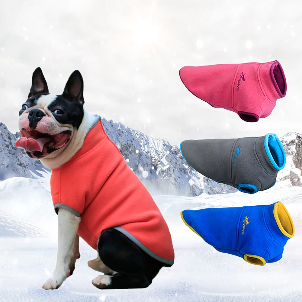 

Fleece Pet Dog Clothes Winter Warm Pet Coat Jacket For Dogs French bulldog Outfit Pet Clothes For Small Medium Large Dogs