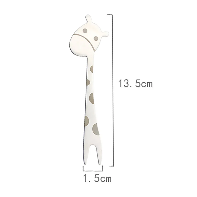 Нержавеющая сталь Жираф вилки для детей фруктовый салат десерт еда Кухня Бар