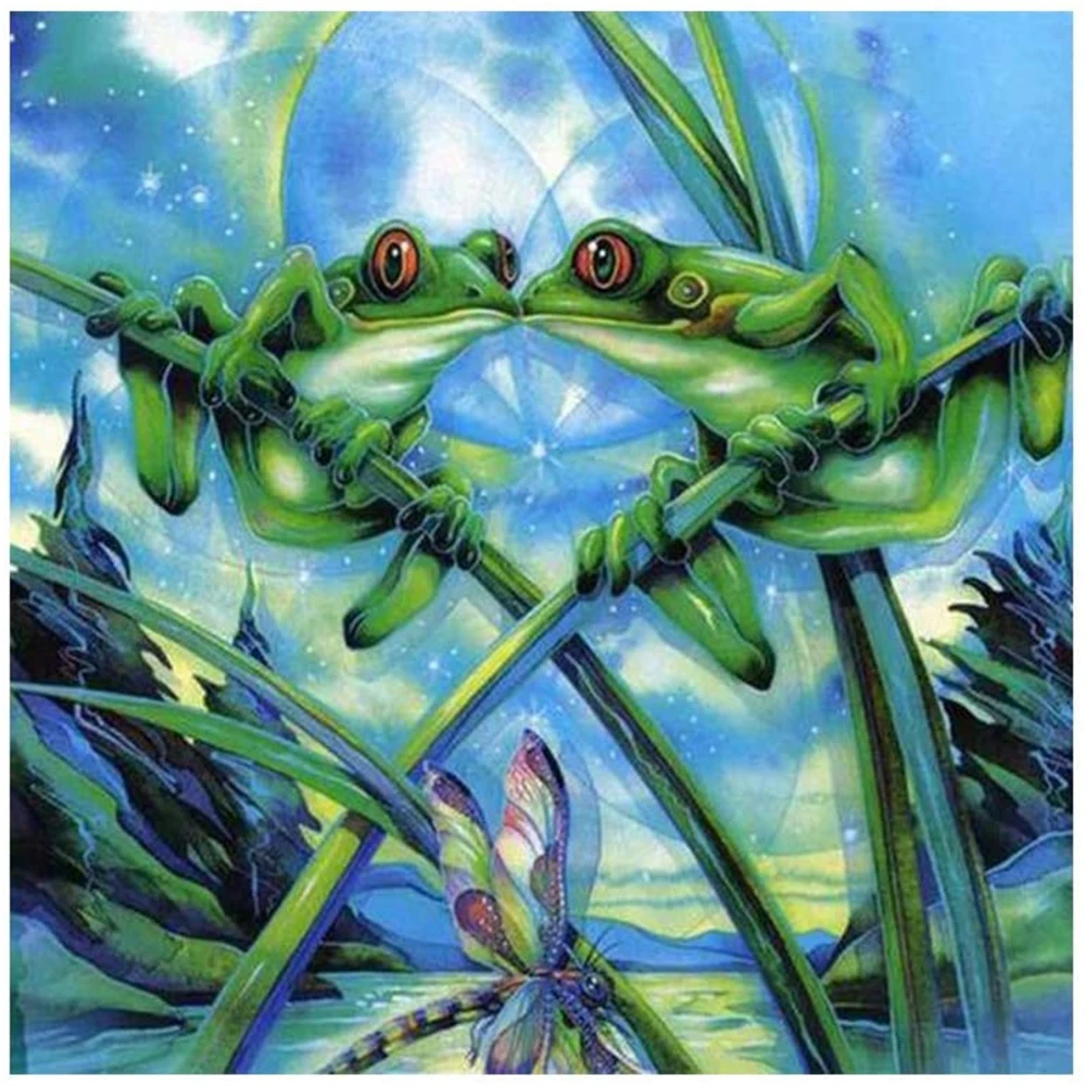 Набор для вышивки крестиком 11CT с изображением лягушки | Дом и сад