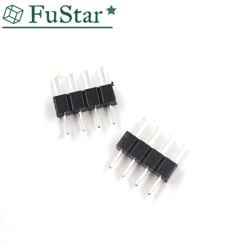 50 шт./лот светодиоидный коннектор адаптер 4Pin иглы мужской тип двойной цвет в