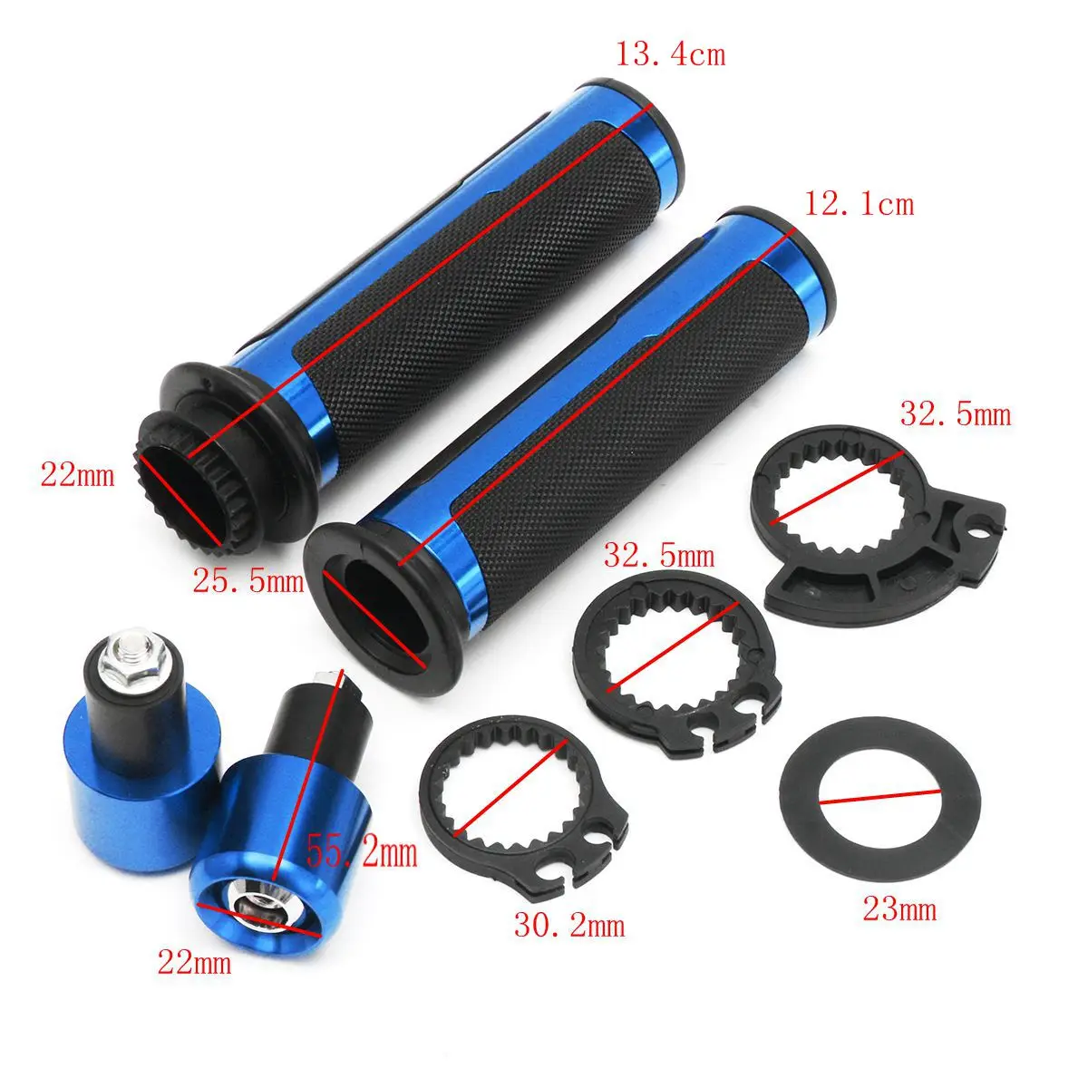 

Pair 22MM 7/8" Motorcycle Hand Grips Handle Bar Grips For Honda/Suzuki/Yamaha