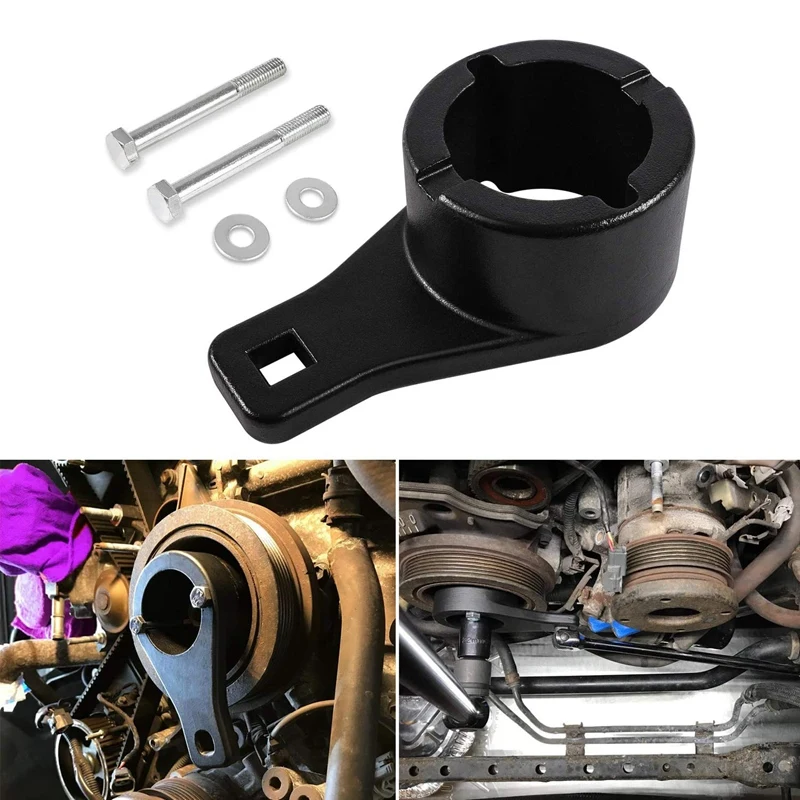 

Harmonic Damper Pulley Holding Tool Crankshaft Crank Holder Removal Wrench Tool for Toyota Lexus