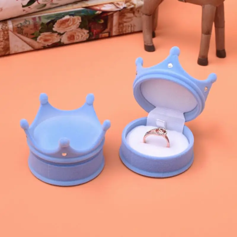 Бархатная коробка для хранения ювелирных изделий Женский чехол с кольцом